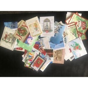 Christmas Card Lot Of 55 Vintage Without Envelopes Unused R9